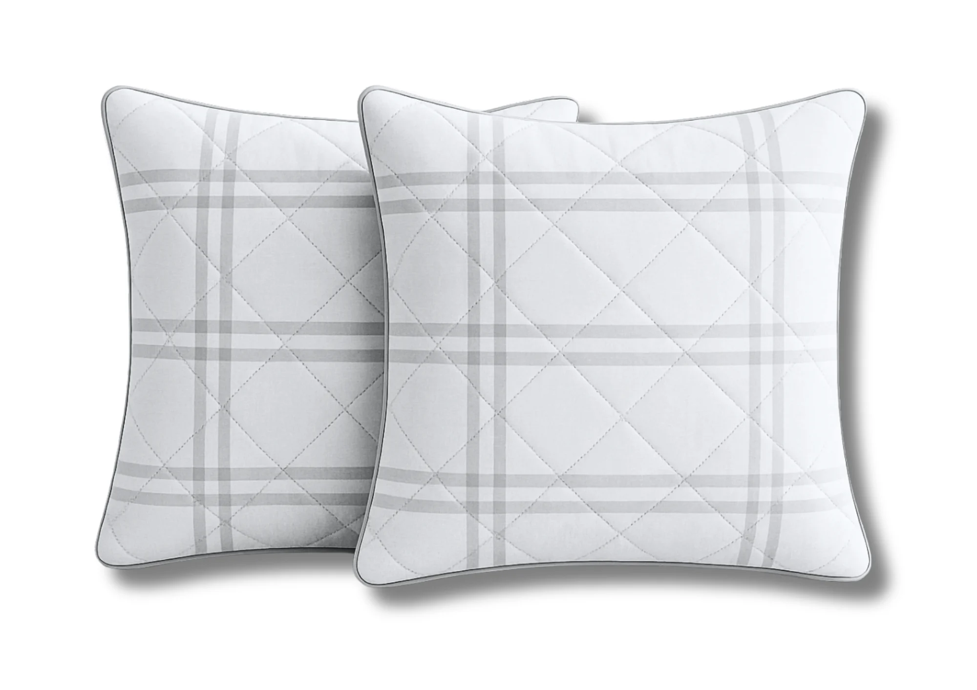 Set 2 Perne Somnart matlasate Grid Confort 60x60 cm